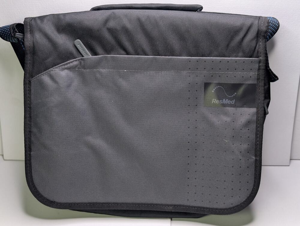 ResMed AirSense 10 CPAP Travel Bag Carrying Case Gray Blue Shoulder Strap